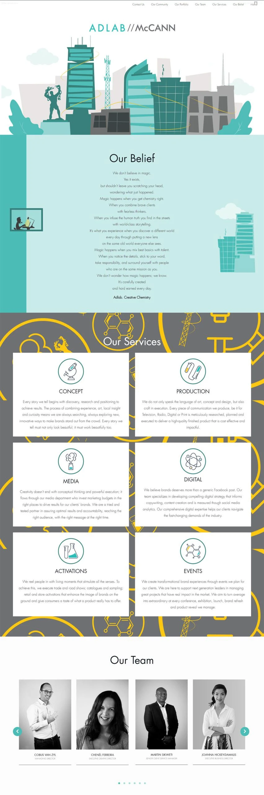 Adlab // McCann: Agency homepage