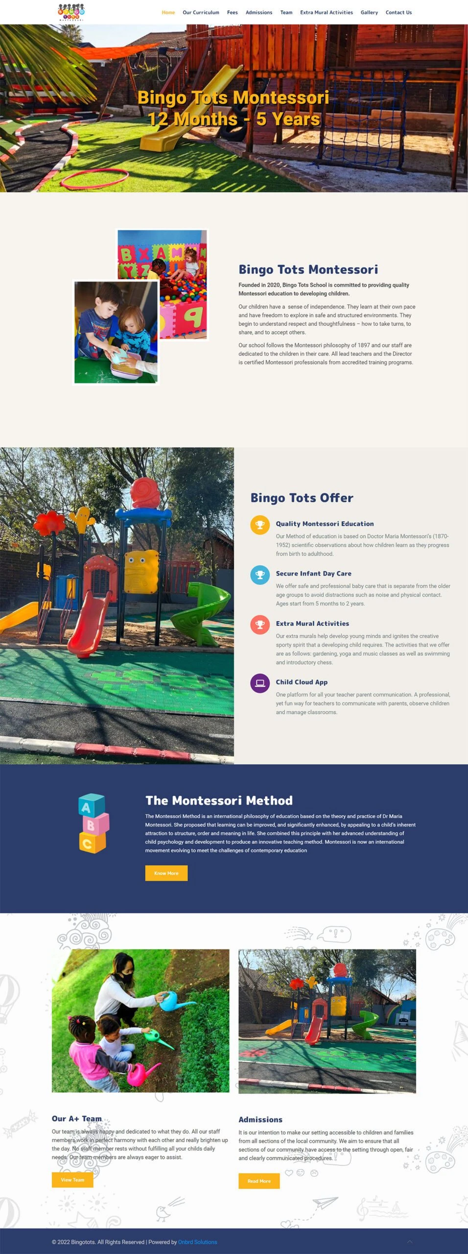 Bingo Tots Montessori: Montessori school homepage