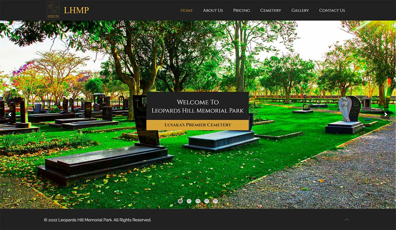 Leopards Hill Memorial Park: Memorial park homepage