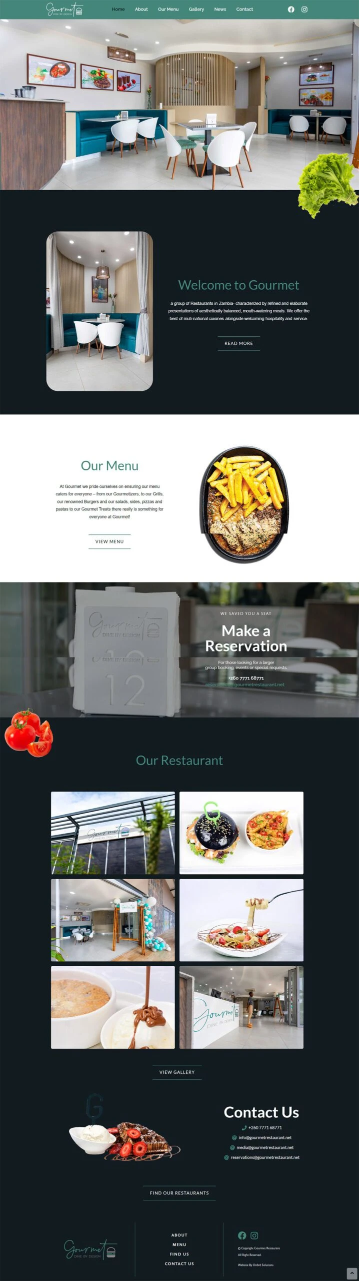 Gourmet Restaurant: Restaurant homepage