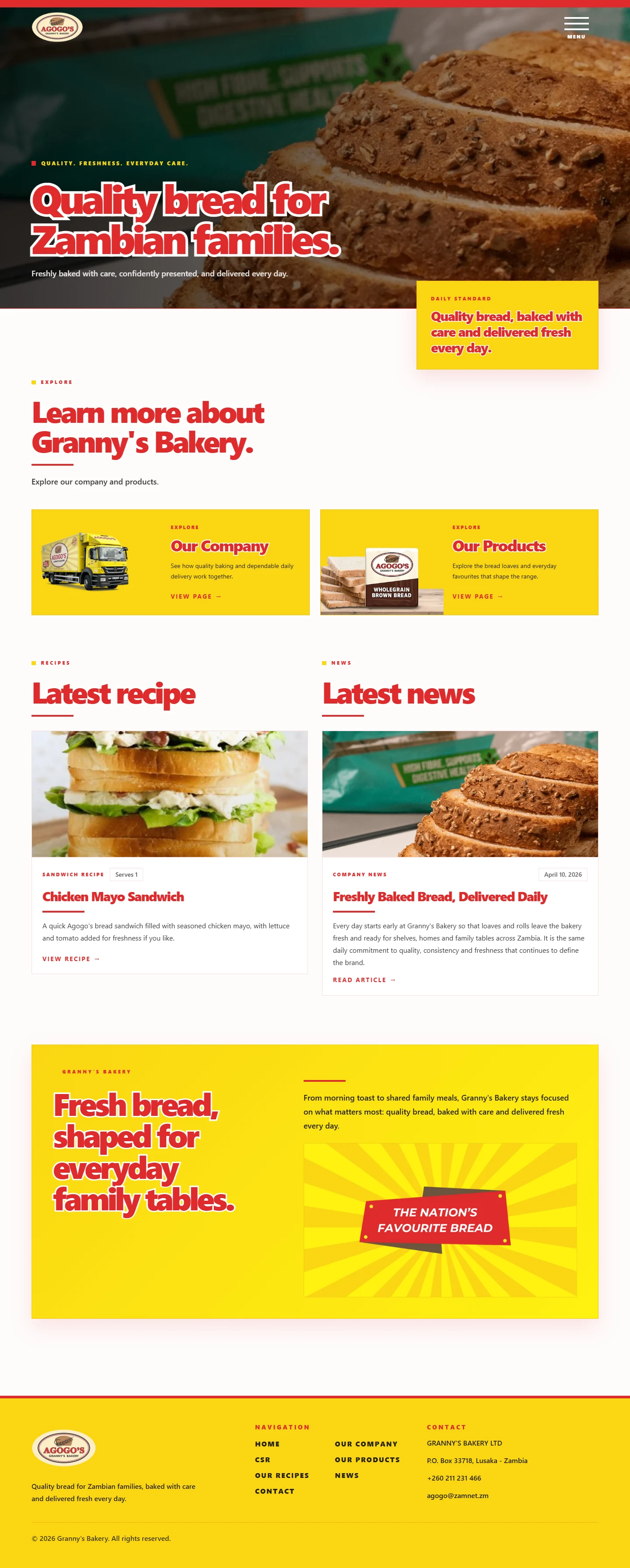 Granny’s Bakery: Granny’s Bakery homepage
