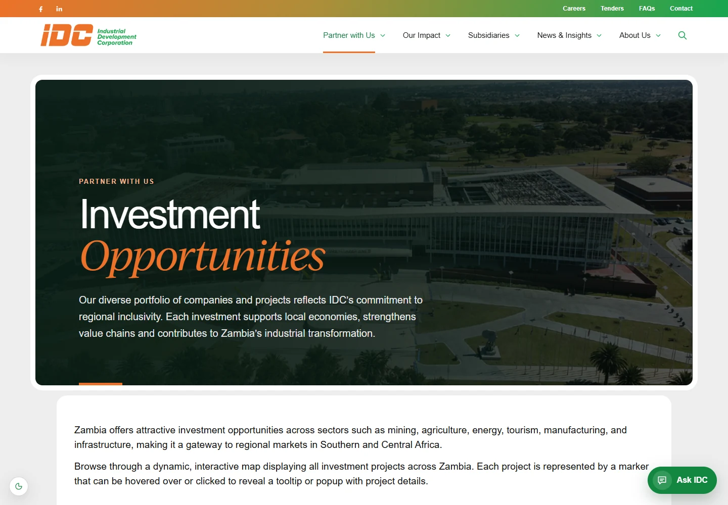 Industrial Development Corporation project by ONBRD