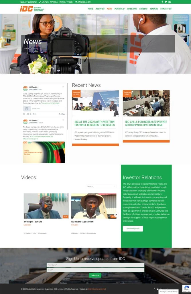Industrial Development Corporation: News and updates webpage