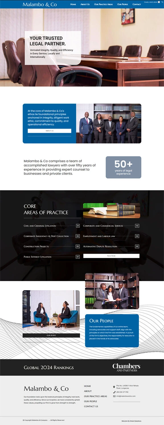 Malambo & Co: Law firm homepage