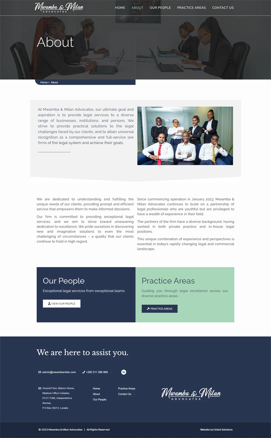 Mwamba Milan: About the firm webpage