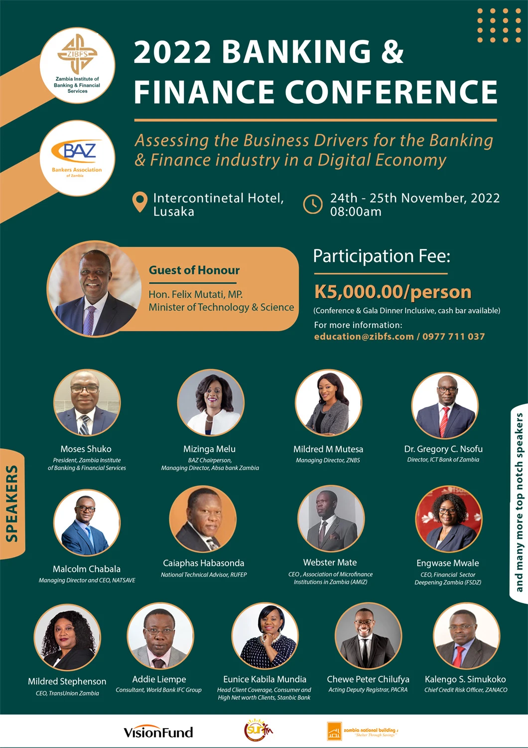 Zambia Institute of Banking & Financial Services: 2022 Banking and Finance Conference artwork